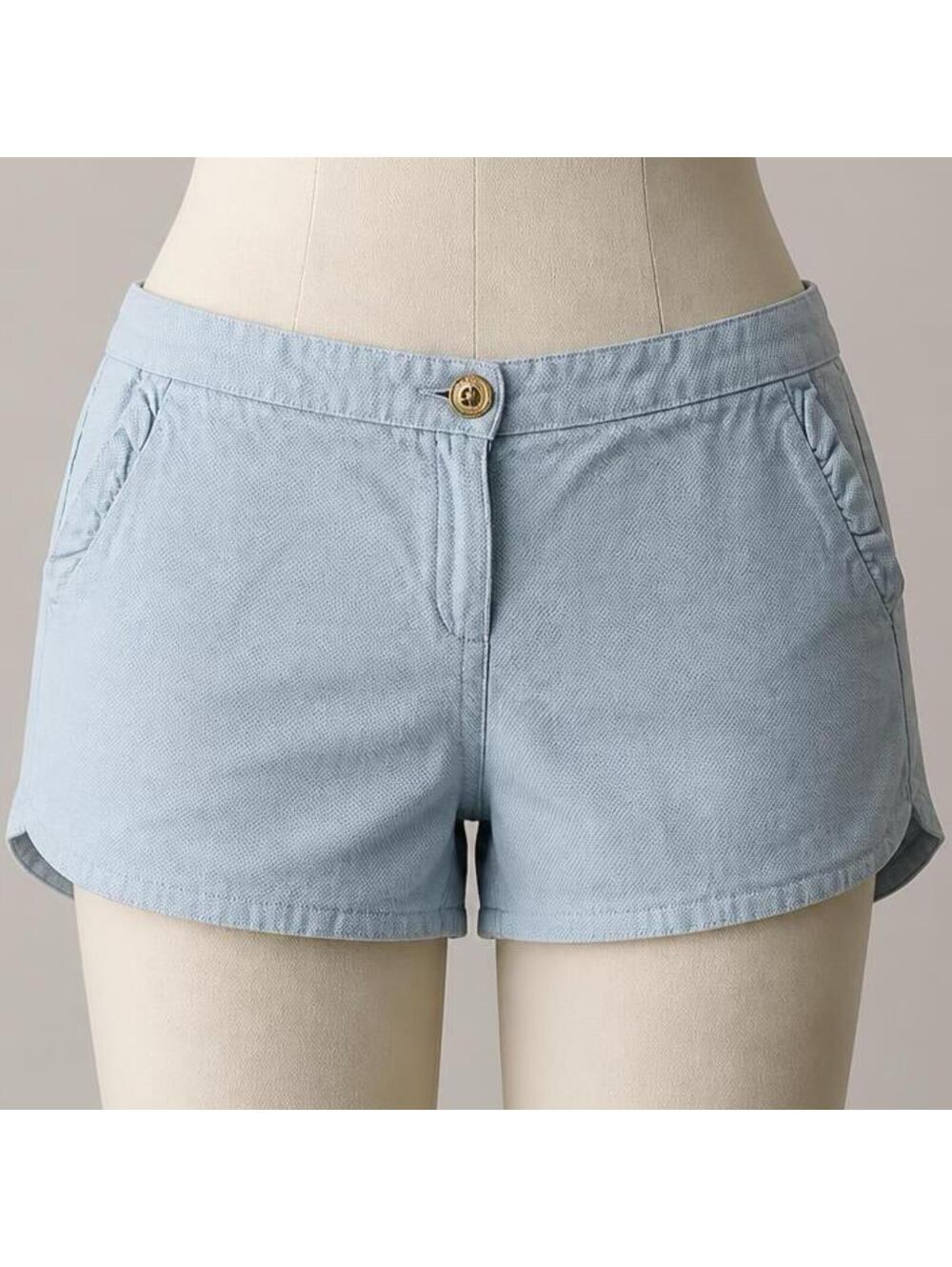 Lilly Pulitzer Light Blue Cotton Spandex Shorts Size 10